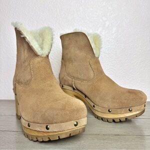UGG Women's Thebes Suede Shearling Boots